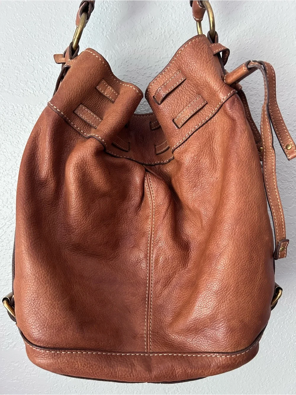 Fossil Brown Leather Slouchy Hobo Bag Purse